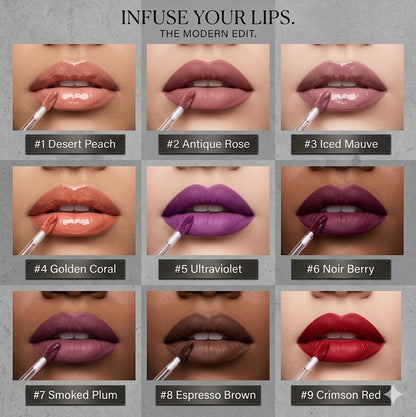 Lakerain Juicy Pop Pod Gel Lip Gloss, Hydrating Mirror Shine Lip Tint Infused with Ceramide, Buildable Fruit Juice Lip Stain for Glossy Pout Lips, 5 Shades Available for Custom Thin & Thick Lip Makeup Layering