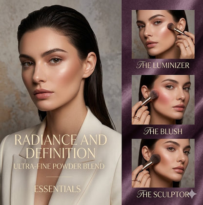 Natural Rosy Glow Blush Palette – 6 Colors, Large Capacity, Lightweight Fine Powder, Long-Lasting No Fading, Daily Commute & Date Makeup Must-Have