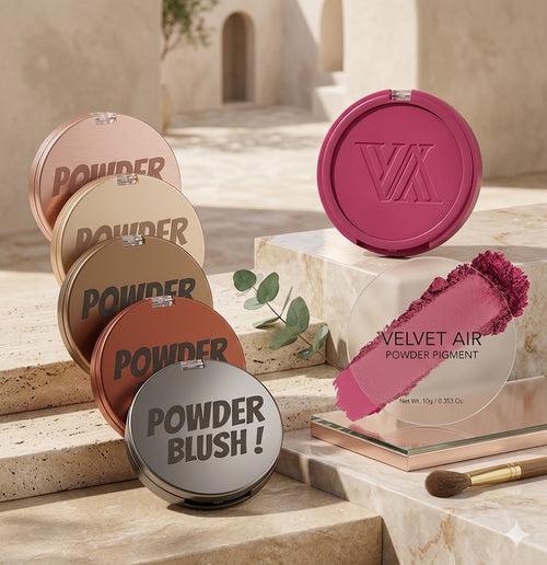 Natural Rosy Glow Blush Palette – 6 Colors, Large Capacity, Lightweight Fine Powder, Long-Lasting No Fading, Daily Commute & Date Makeup Must-Have