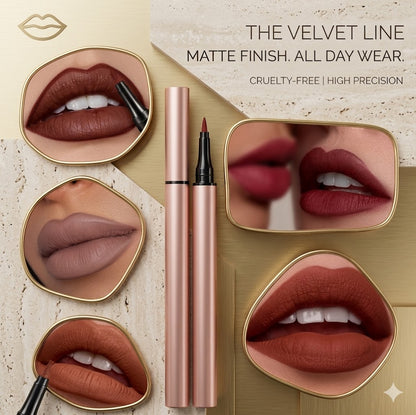 Summer Long-Lasting Lip Liner 2pcs – Smooth Defined Lips, High Color Matte Pencil, Non-Greasy, Waterproof & Smudge-Proof, Fade-Resistant