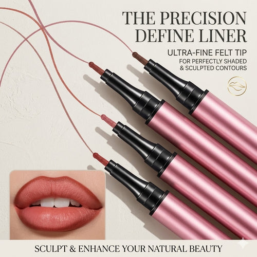 Summer Long-Lasting Lip Liner 2pcs – Smooth Defined Lips, High Color Matte Pencil, Non-Greasy, Waterproof & Smudge-Proof, Fade-Resistant